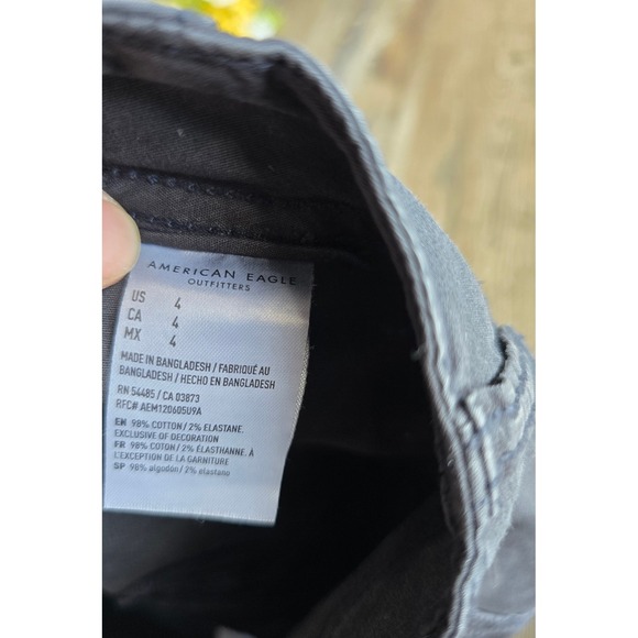 NWT American Eagle Boyfriend Shorts Size 4 30W Black/Gray Cargo Casual AEO - Picture 11 of 13